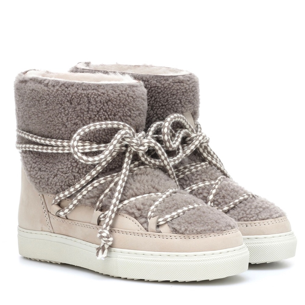 🚫 Sold! Inuikii shearling-trimmed ankle boots